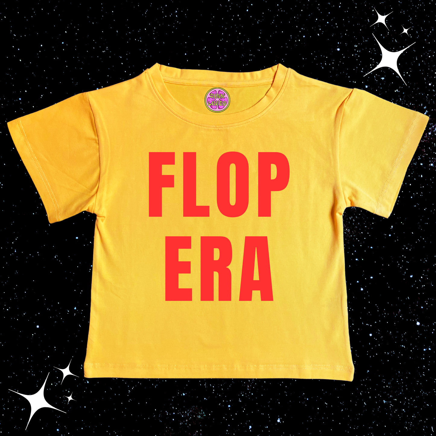 Flop Era Yellow Crop Tee