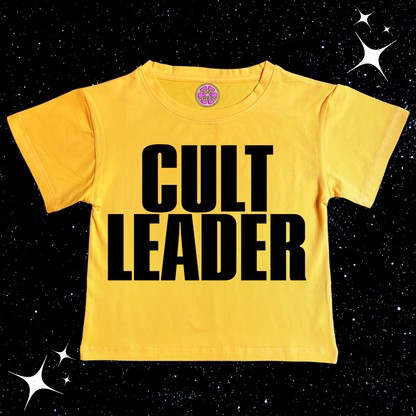 CULT LEADER Crop Tee Yellow