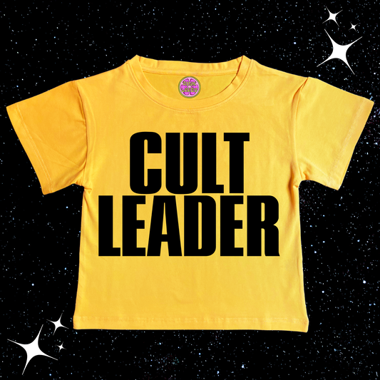 CULT LEADER Crop Tee Yellow