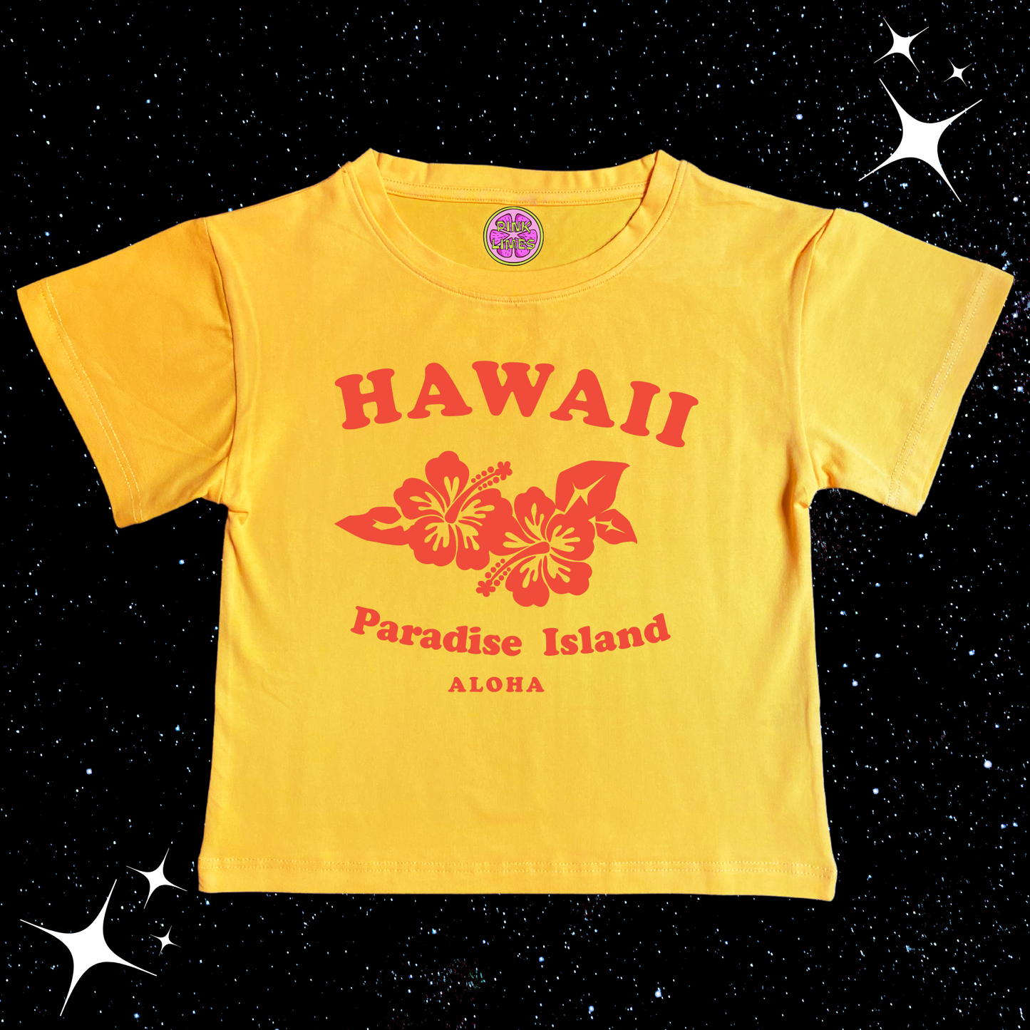 Hawaii Crop Tee Yellow