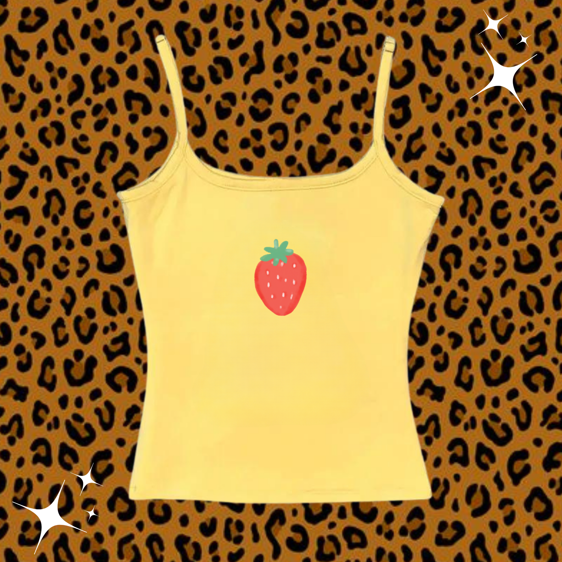 Strawberry Camisole Top Yellow