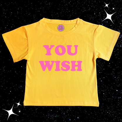 You Wish Crop Tee Yellow