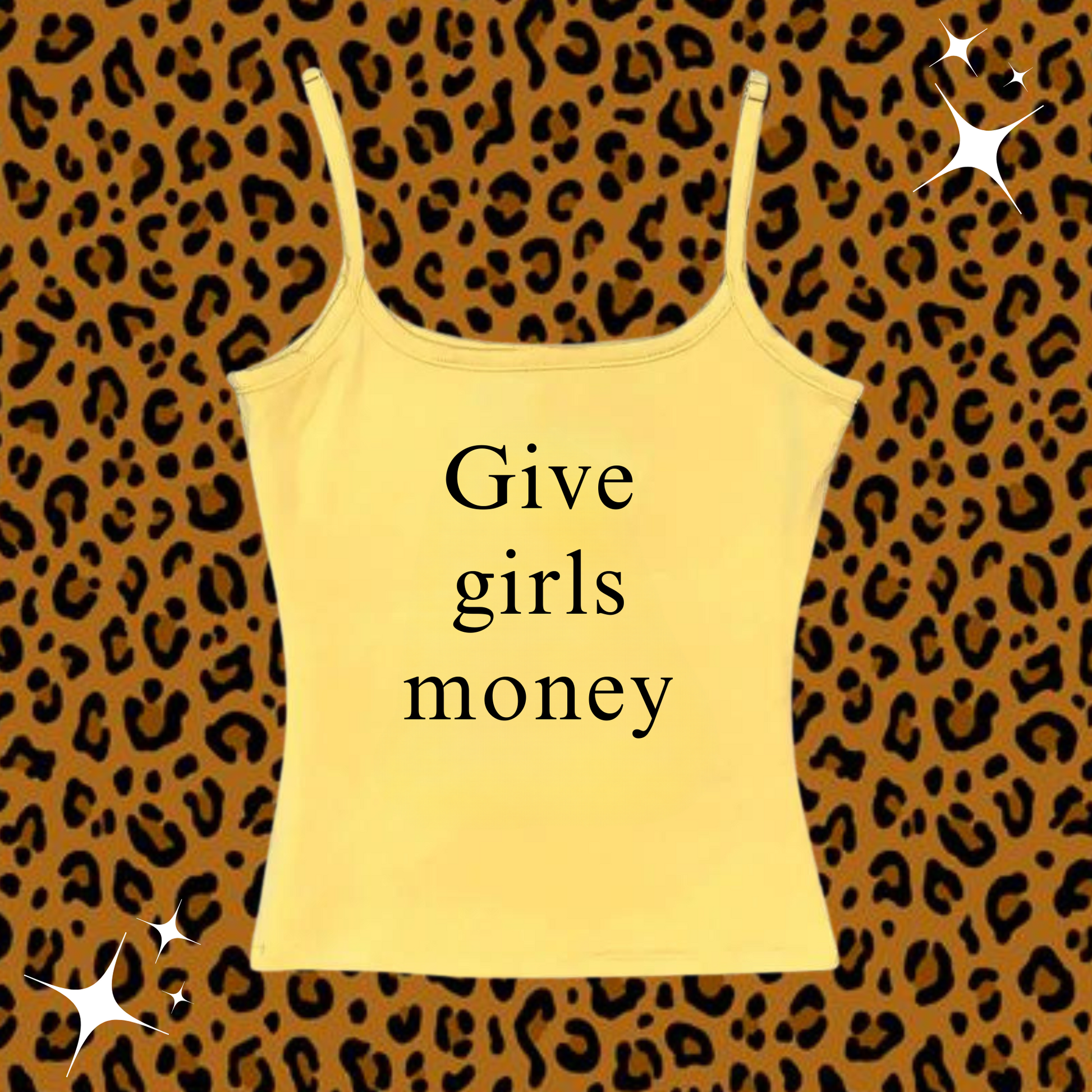 Give Girls Money Camisole Top Yellow