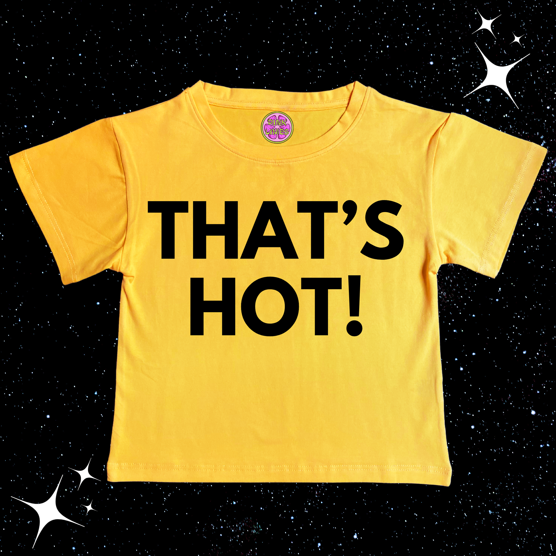 That's Hot Crop Tee Yellow