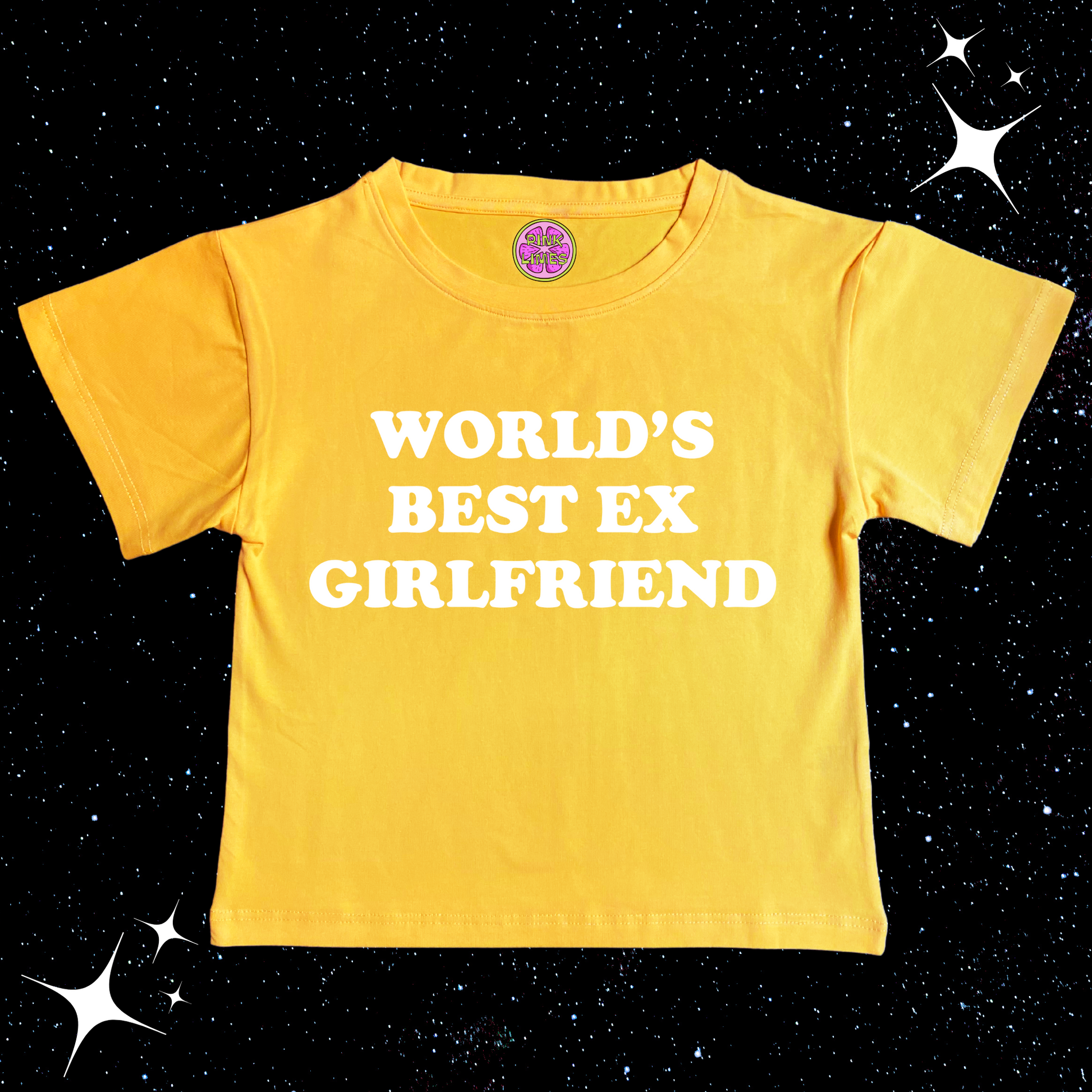 Worlds Best Ex Girlfriend Crop Tee Yellow